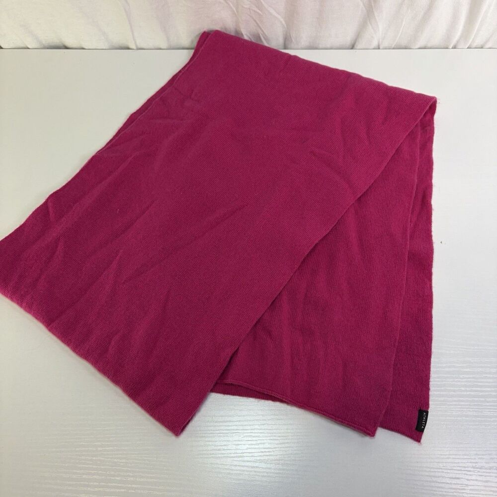 Athleta Hot Pink Wool Cashmere Blend Knit Scarf One Size